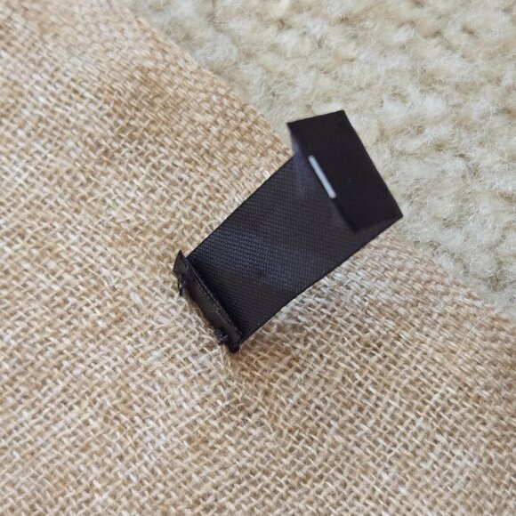 Woven Cashmere Wrap Oversized Scarf Tan - Picture 5 of 6